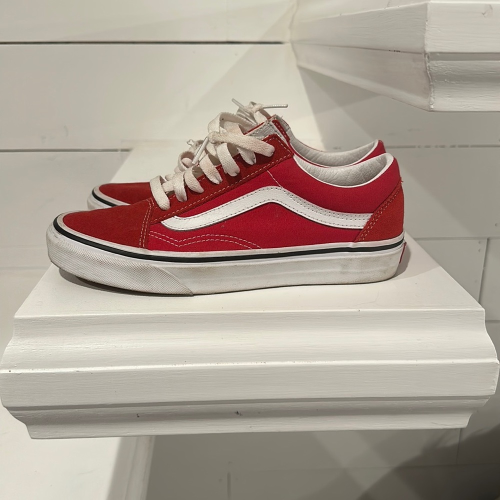 Red Lowtop Vans
